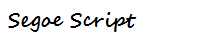 Segoe Script